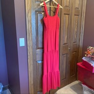 LOFT Smocked Tiered Maxi Dress